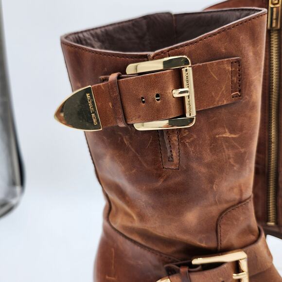 Michael Kors Gansevoort Camel Mid Calf Boots Women's 5.5 S0073 - Picture 5 of 5